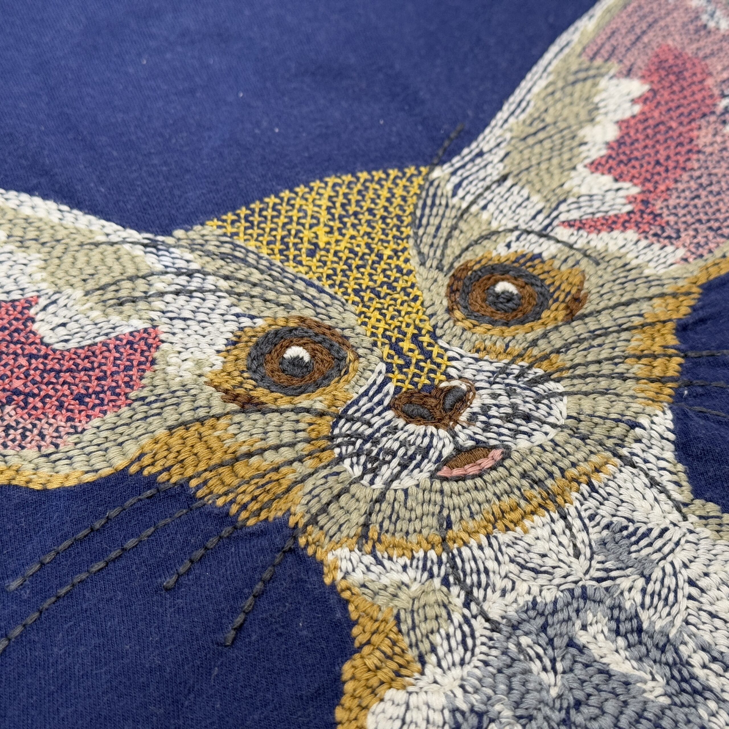 刺繍のほころびなし